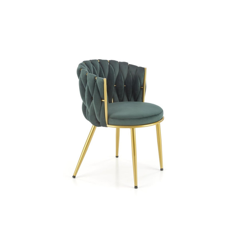 Chair K517 dark green / gold