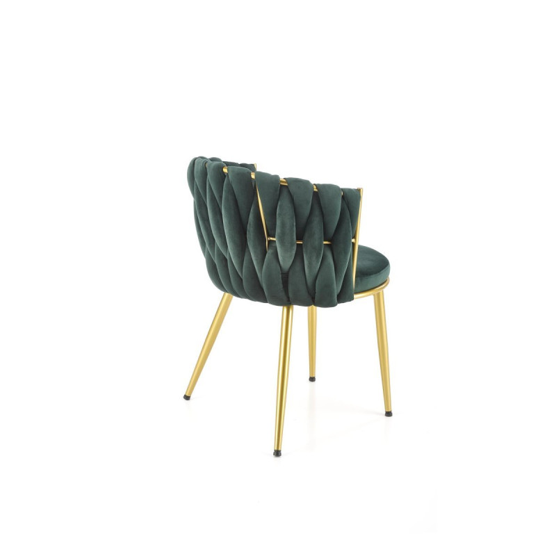 Chair K517 dark green / gold