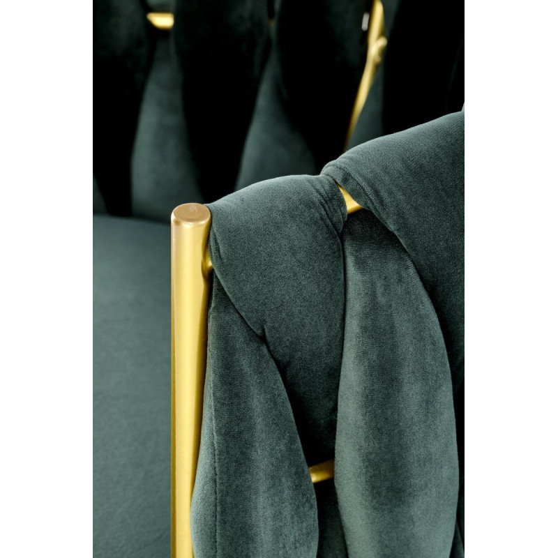 Chair K517 dark green / gold