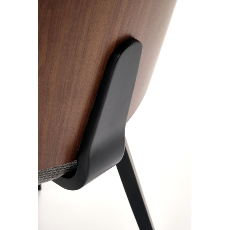 Chair K563 walnut / grey / black