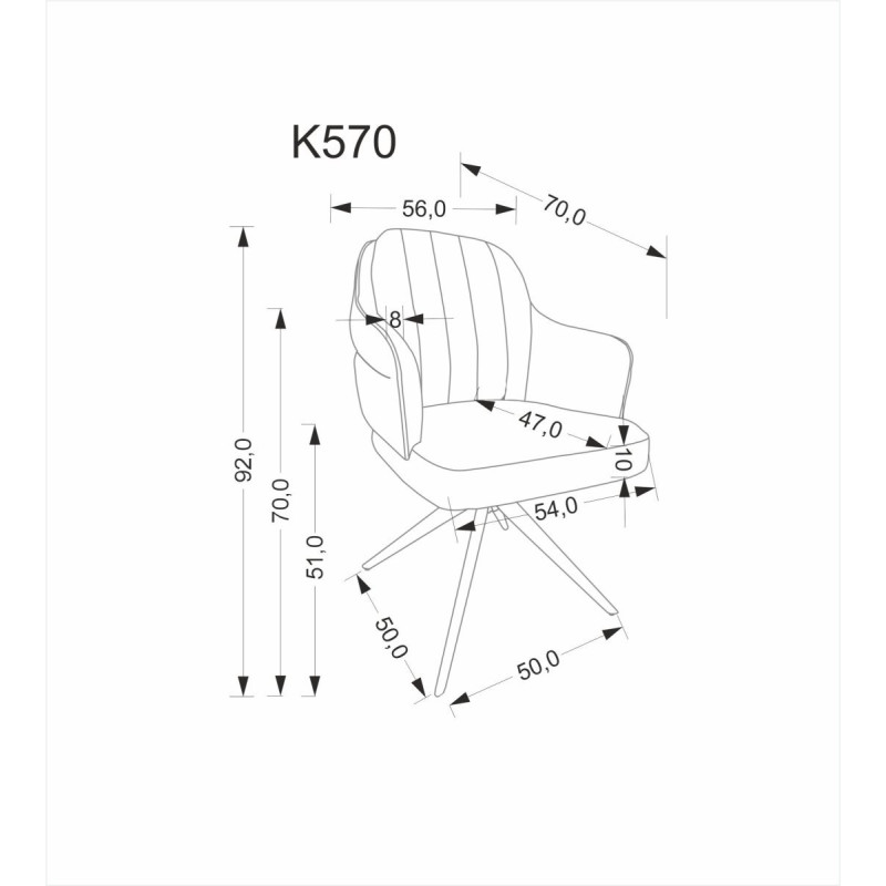 Стул K570 коричный