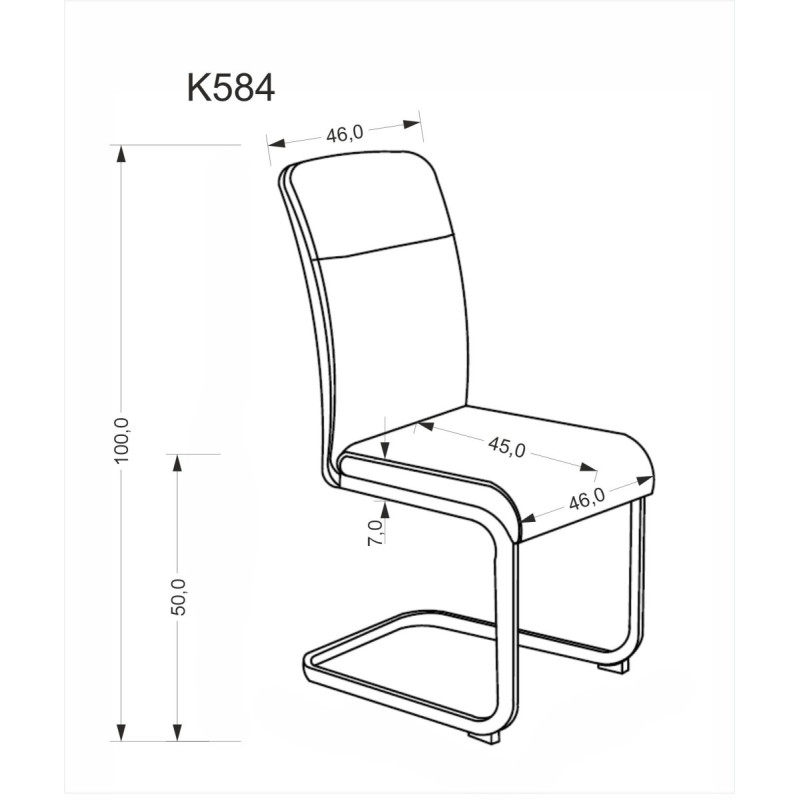 Chair K584 beige / grey / cashmere