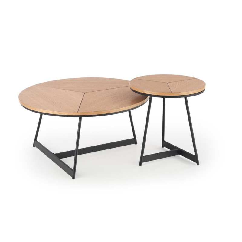 Coffee table KARIDA S natural oak / black