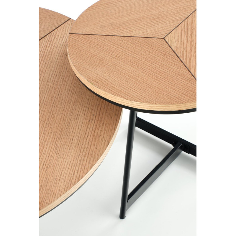 Coffee table KARIDA S natural oak / black