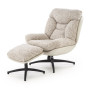 Tugitool with footstool KRONOS beež