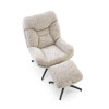 Tugitool with footstool KRONOS beež
