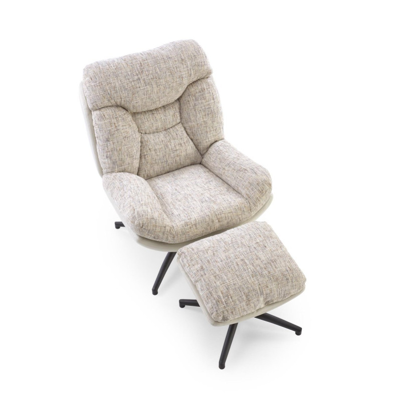 Tugitool with footstool KRONOS beež