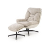 Tugitool with footstool KRONOS beež