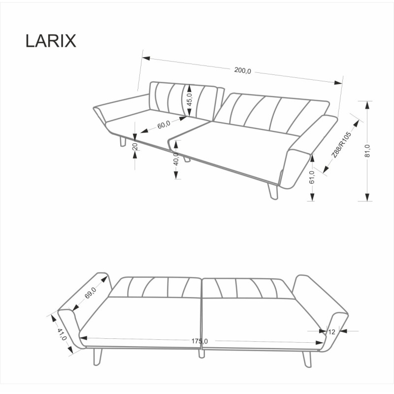 Diivan LARIX hall