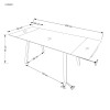 Table extension LOZANO black marble walnut