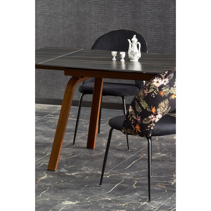Table extension LOZANO black marble walnut