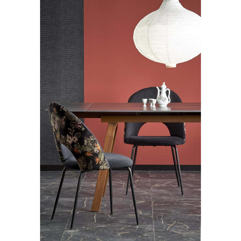 Table extension LOZANO black marble walnut