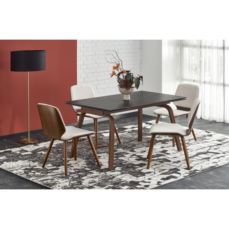 Table extension LOZANO black marble walnut