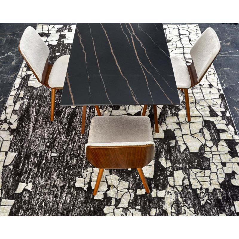 Table extension LOZANO black marble walnut