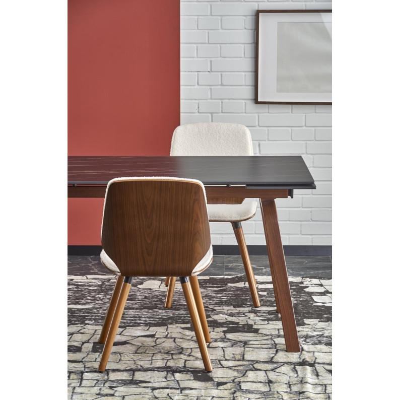 Table extension LOZANO black marble walnut