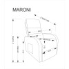 Armchair MARONI grey