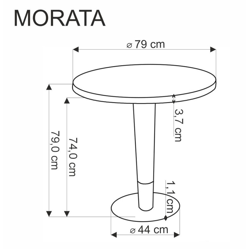 Стол круглый MORATA белый мрамор