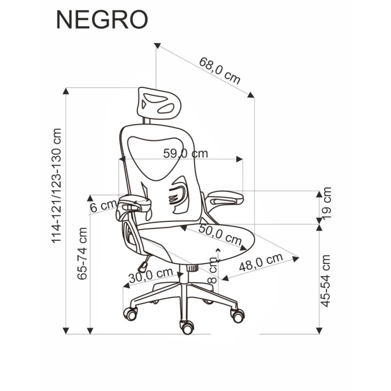 Офисный стул NEGRO черный