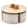 Diivanilaud with pouffes NUGAT