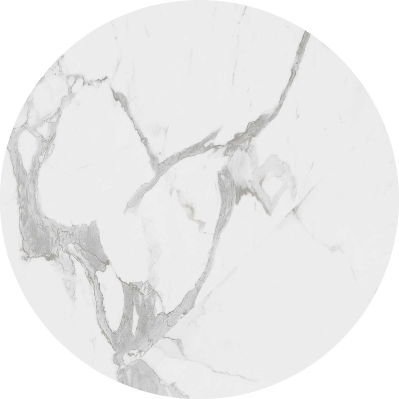 Coffee table set OREO white marble/black