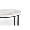 Coffee table set OREO white marble/black