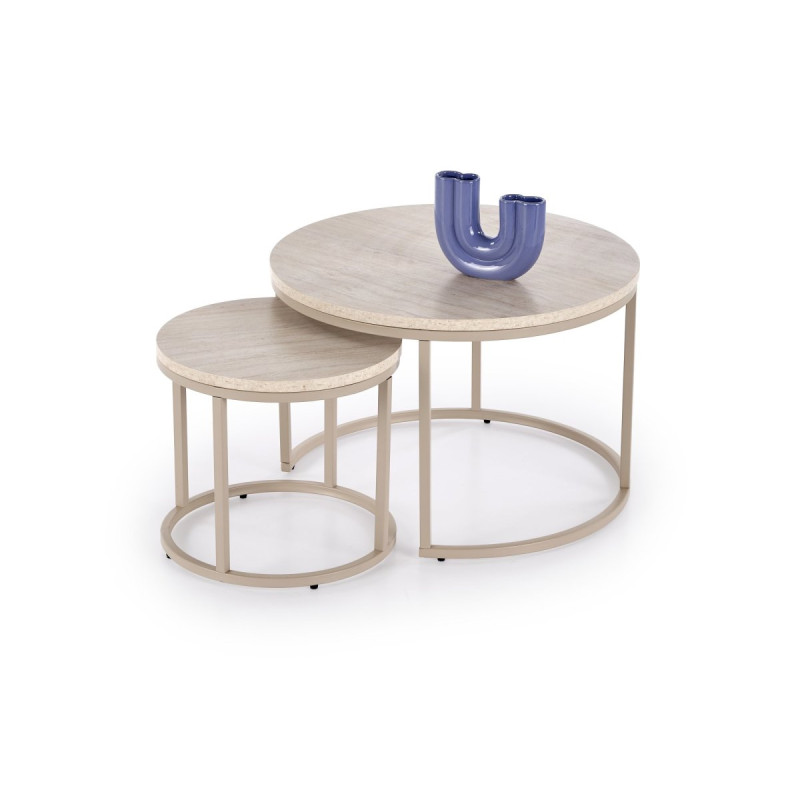 Coffee table set PAOLA travertine
