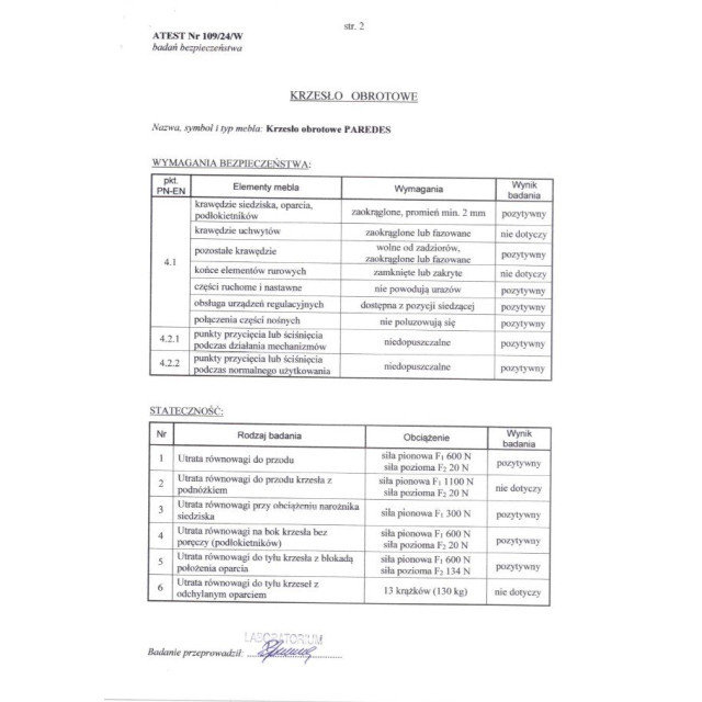 Kontoritool PAREDES must