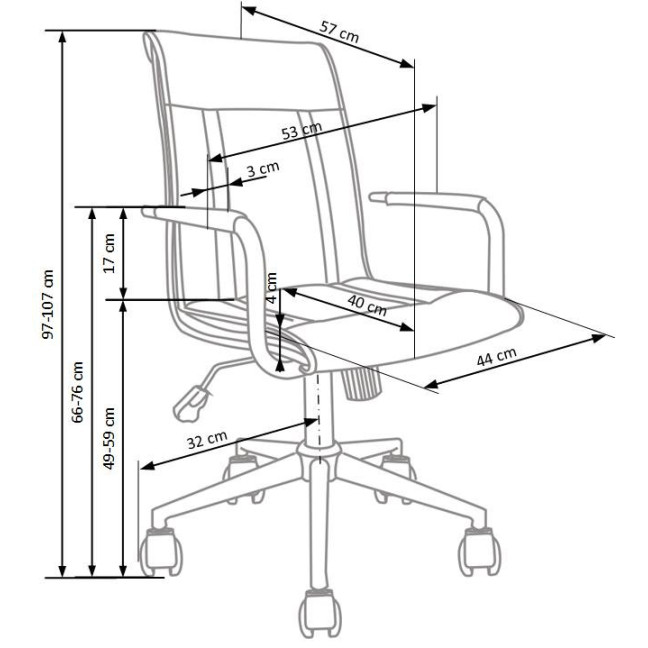 Office chair PORTO 2 color white