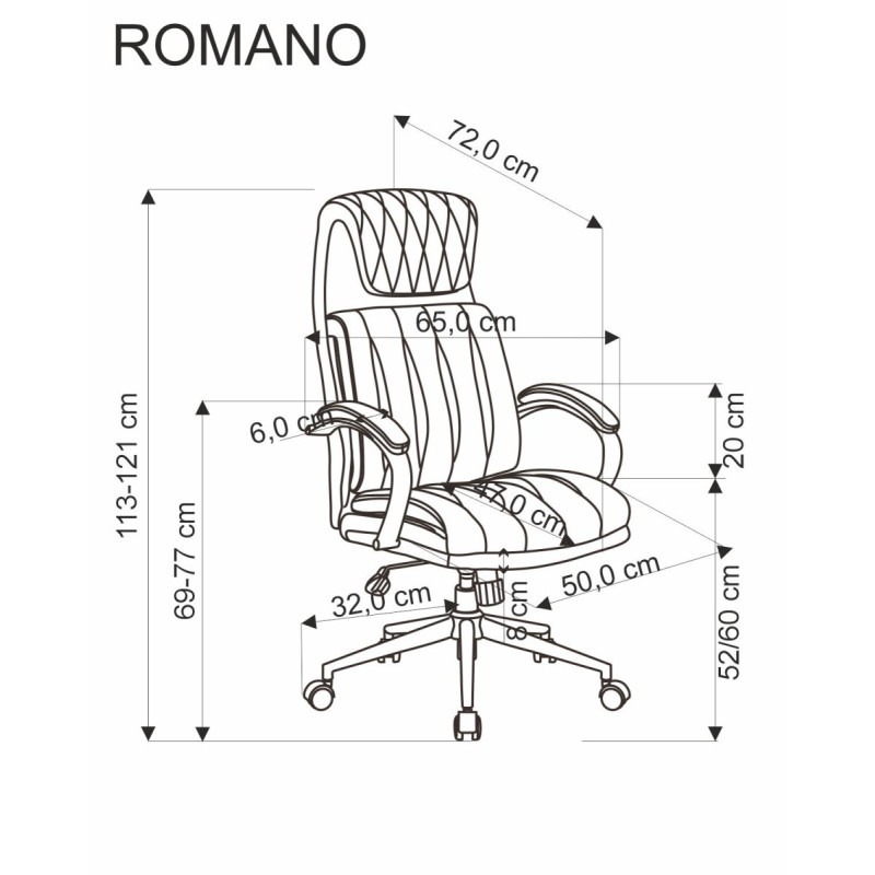 Office chair ROMANO black