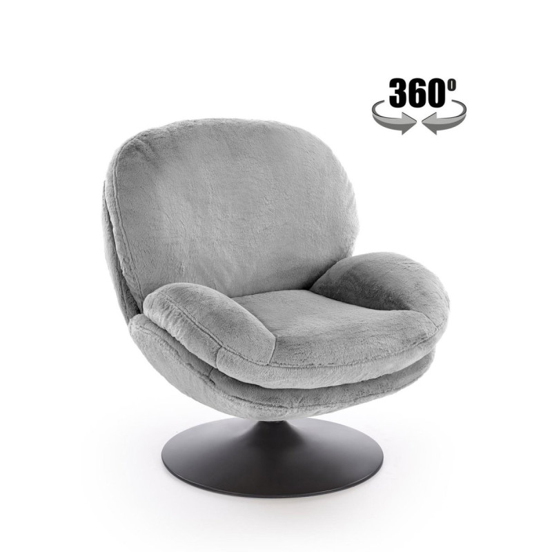 Armchair SHELL grey