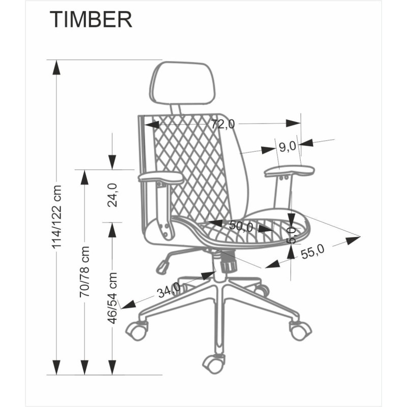 Kontoritool TIMBER pähkel/beež