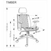Kontoritool TIMBER pähkel/must