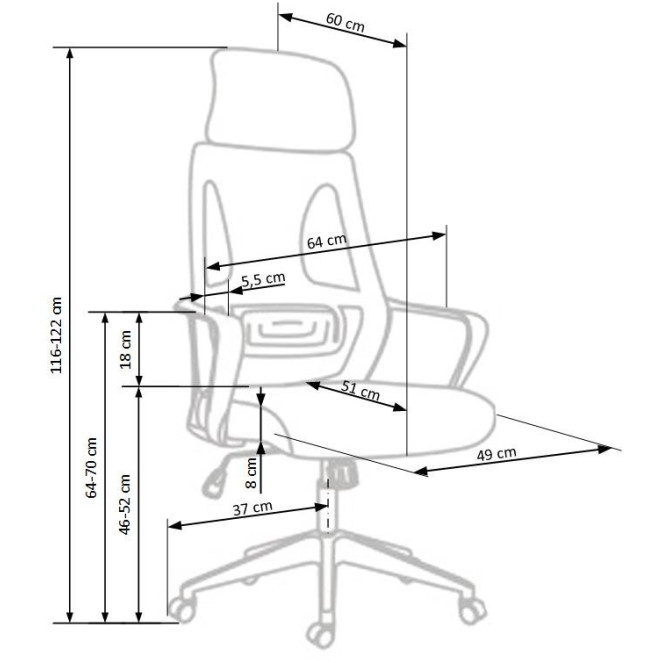 Office chair VALDEZ black