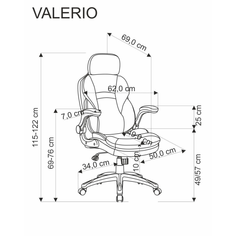Office chair VALERIO black/grey