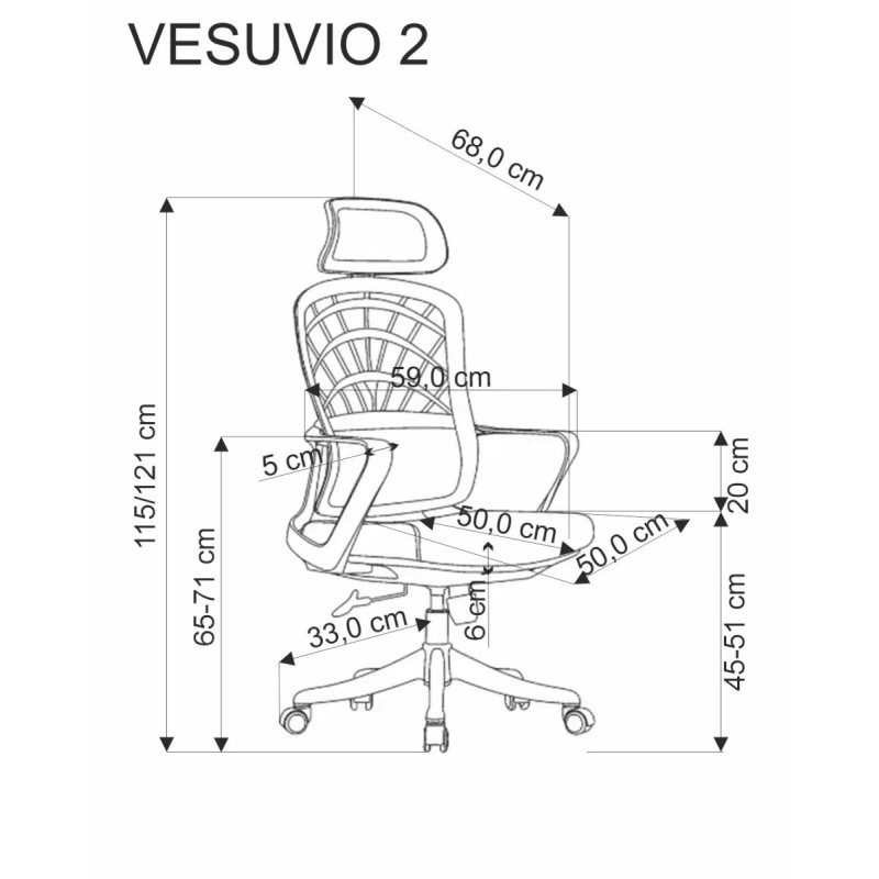 Office chair VESUVIO 2 cinnamon /white