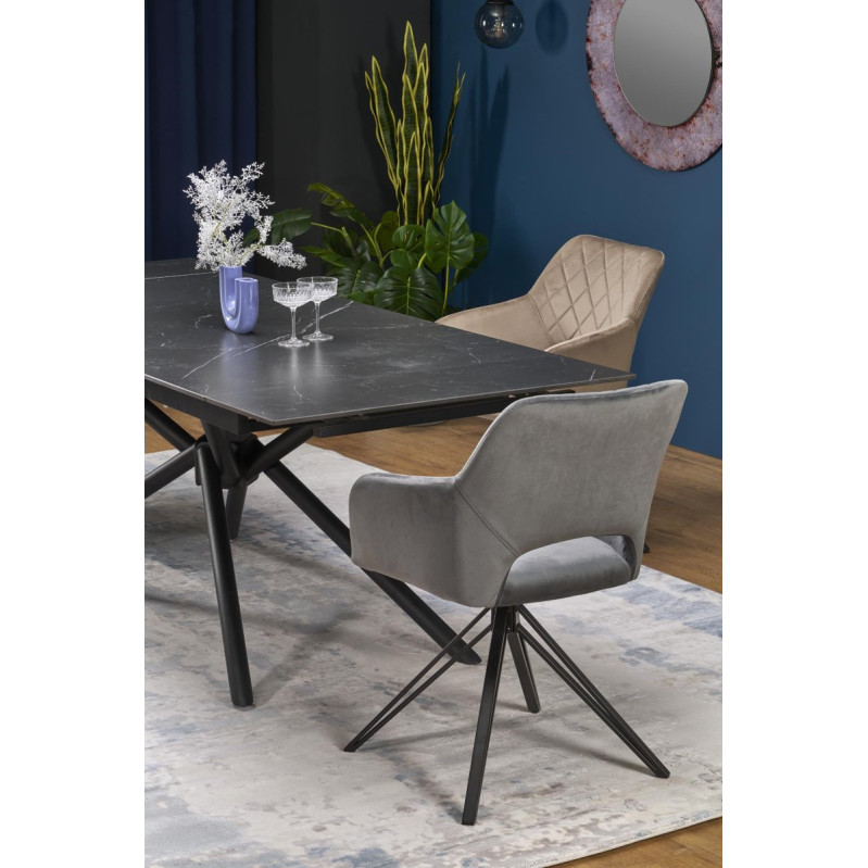 Table VITORINO black marble / black