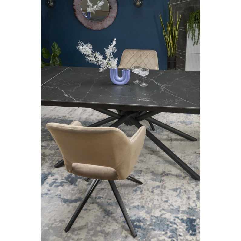 Table VITORINO black marble / black