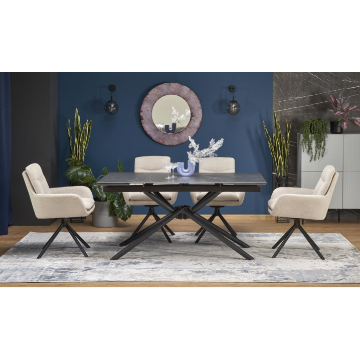 Table VITORINO black marble / black
