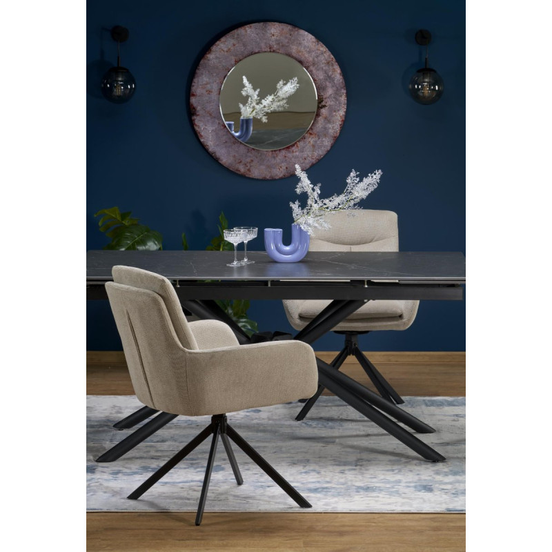 Table VITORINO black marble / black