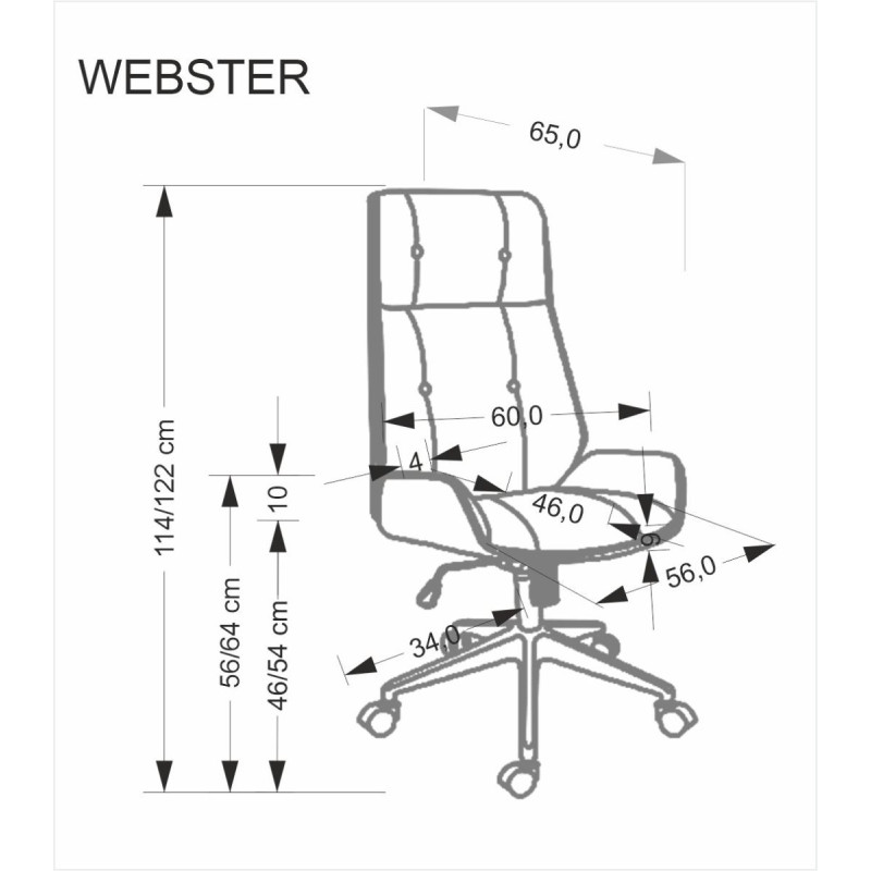 Kontoritool WEBSTER pähkel/beež