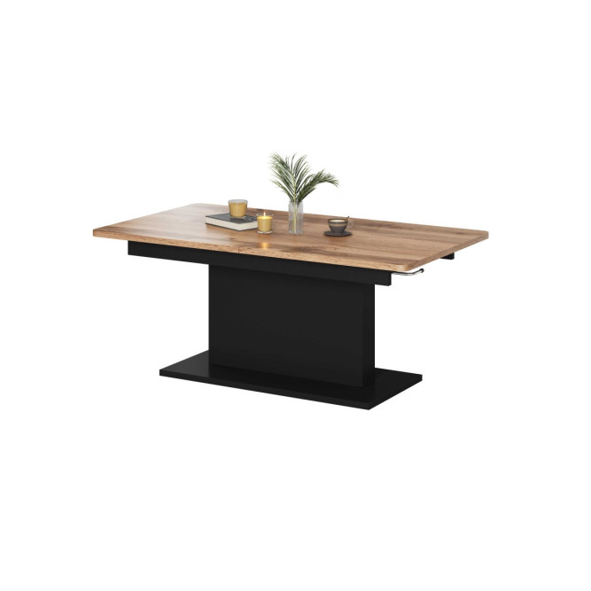 Coffee table BUSETTI wotan oak / black mat