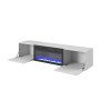 TV-alus LIVO RTV180 with fireplace valge
