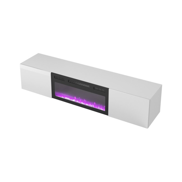 TV-alus LIVO RTV180 with fireplace valge