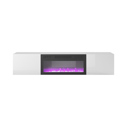 TV-alus LIVO RTV180 with fireplace valge