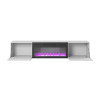 TV-alus LIVO RTV180 with fireplace valge