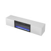 TV-alus LIVO RTV180 with fireplace valge