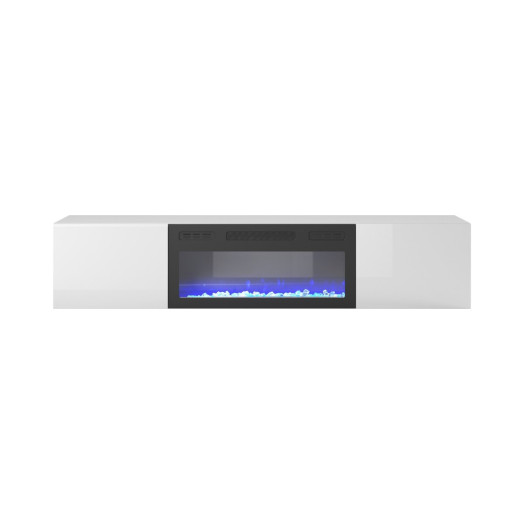 TV-alus LIVO RTV180 with fireplace valge
