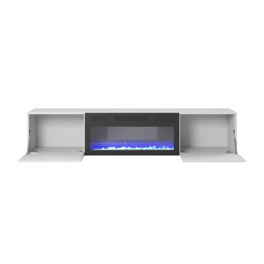 TV-alus LIVO RTV180 with fireplace valge