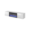 TV-alus LIVO RTV180 with fireplace valge
