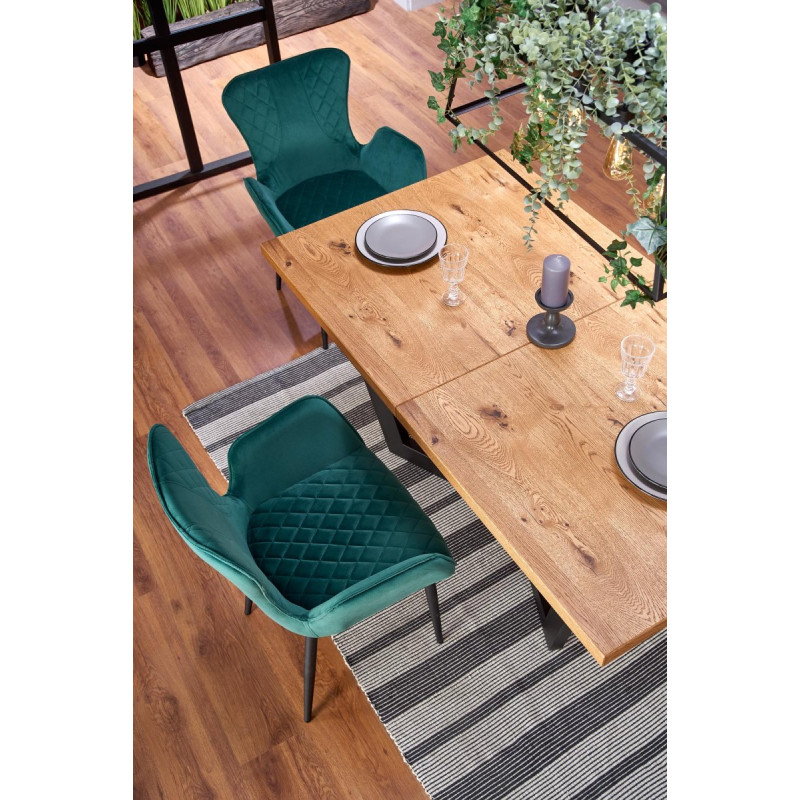 Table extension MASSIVE light oak/black